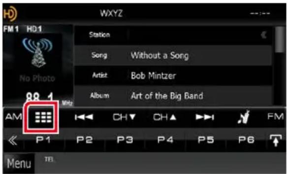 WXYZ FM 1 HD.1 No Photo 88 1 VHz Station Song Without a Song Artist Bob Mintzer Album Art of the Big Band AM CH CH FM P1 P2 P3 P4 P5 P6 Menu TB