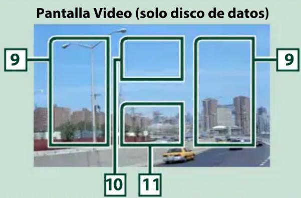 Pantalla Video (solo disco de datos) 9 10 11 9