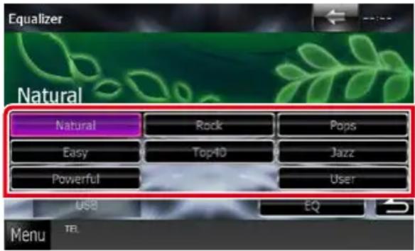 Equalizer Natural Natural Rock Pops Easy Top40 Jazz Powerful User USB EQ Menu TEL