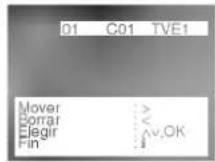 LG W904NP - Mover el orden de programas del menú "Tabla de emisoras de TV" - 2