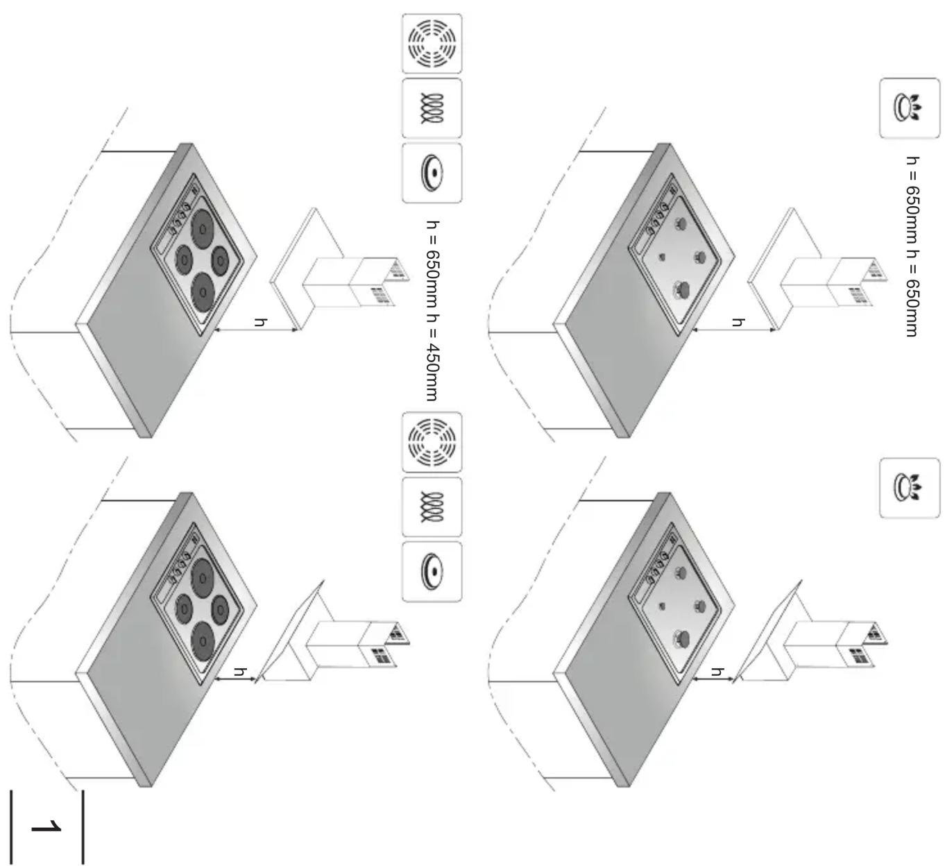 h = 650mm h = 650mm h = 650mm h = 450mm h 1