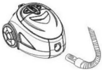 Grunkel ASP-100C - Conecte la manguera con la aspiradora - 1