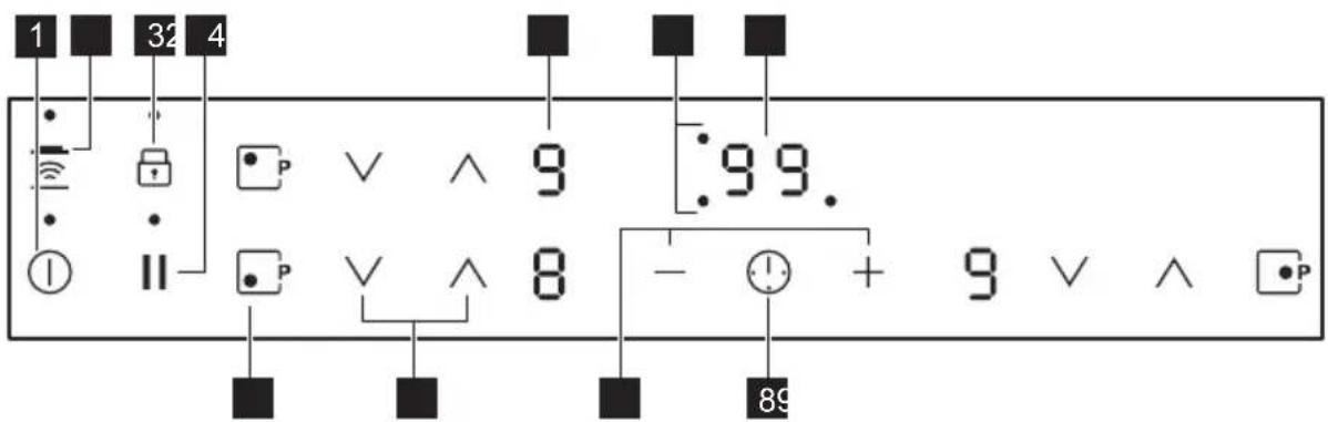AEG ILB63335CB - Disposición del panel de control - 1