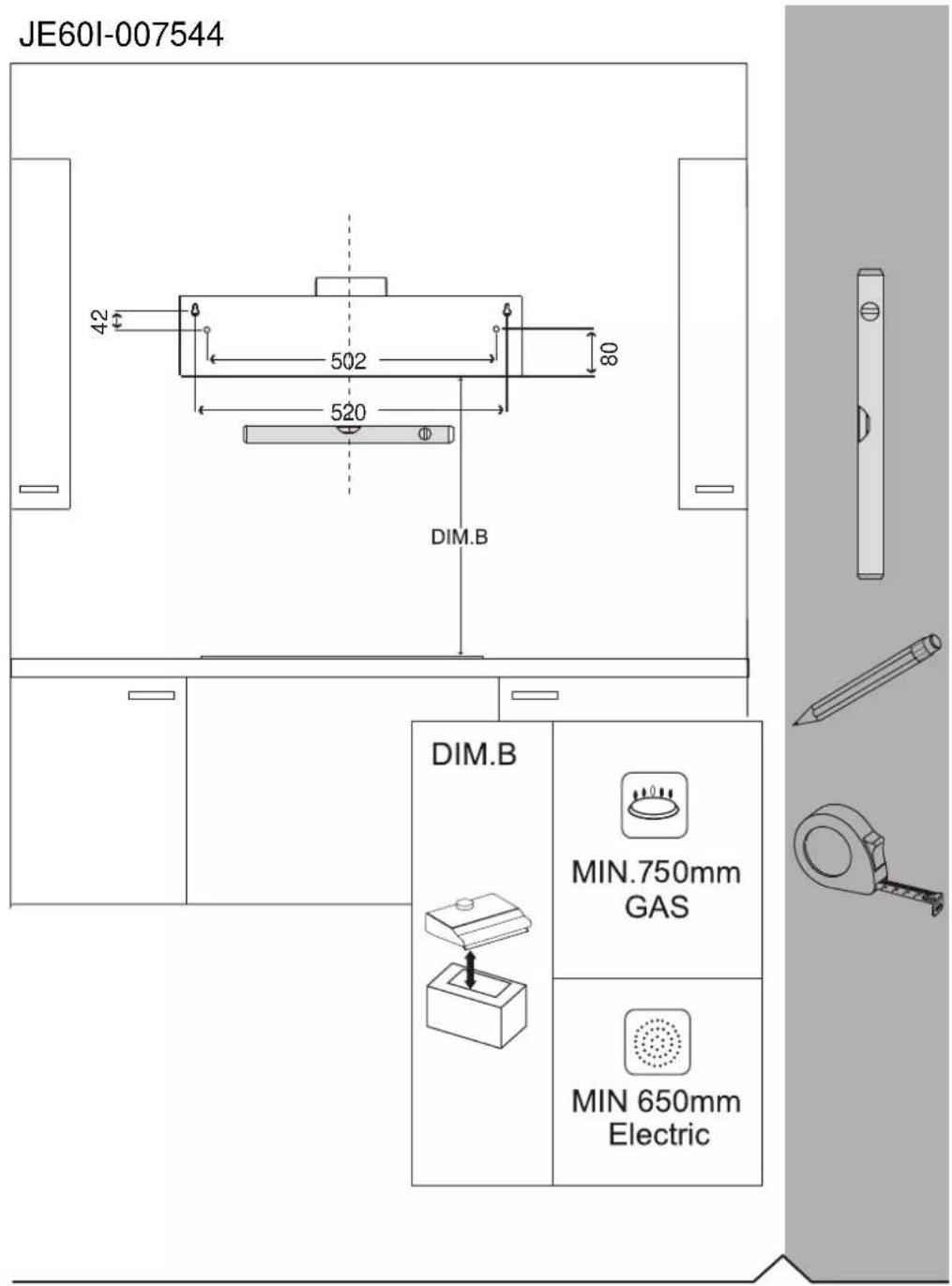 Jocel JE60I-007544 - Puede elegir dos tipos de instalación: - 7