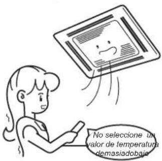 No seleccione un valor de temperatura demasiadobaje