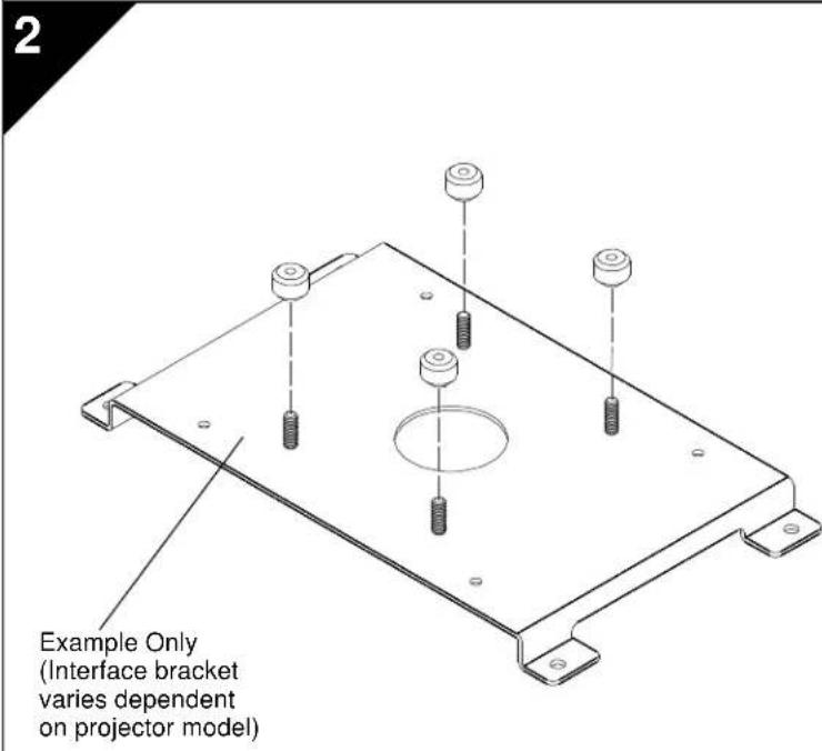 2 Example Only (Interface bracket varies dependent on projector model)