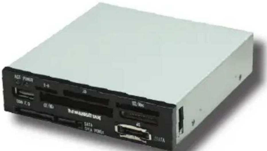 MANHATTAN 100908 - MULTI-CARD READER WITH BUILT-IN DATA PANEL QUICK INSTALL GUIDE - 1