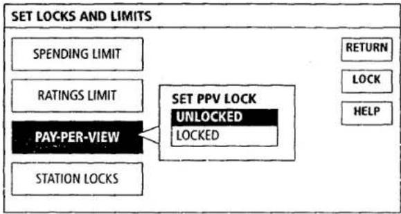 SONY SAT-B2 - To set the pay-per-view lock: - 1
