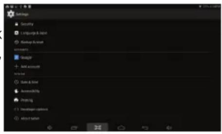 Settings ● Security ● Language & Input ● Start Menu Starts ■ StartUp + Start Account Update ○ Start & Start ● Accessibility ● Print ● 3. Download options ○ About Now
