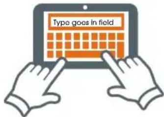 Type goes in field