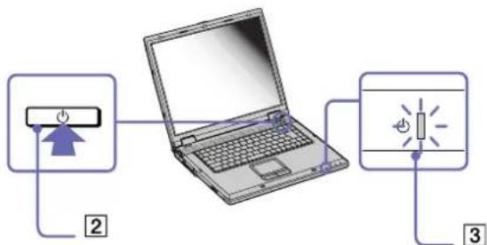 SONY Vaio PCG-GRV570 - ¿Cómo poner en marcha su ordenador portátil? - 2