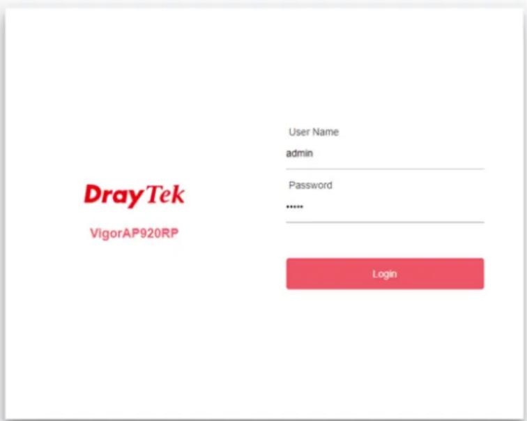 Draytek VigorAP 920R - I-4 Accessing to Web User Interface - 1