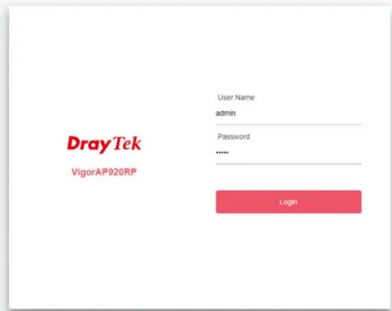 Draytek VigorAP 920R - Administrator Settings - 1