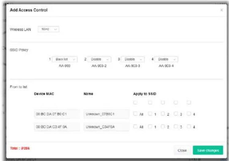 Draytek VigorAP 920R - II-3-13-3 Clients List - 2