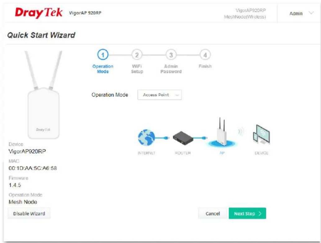 Draytek VigorAP 920R - I-7-1 Settings for Access Point - 1