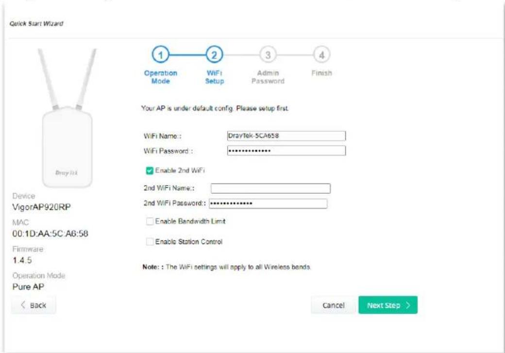 Draytek VigorAP 920R - I-7-2 Settings for Mesh Root - 2
