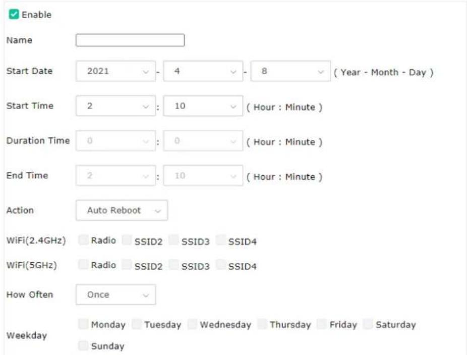 Draytek VigorAP 920R - Add Schedule - 1