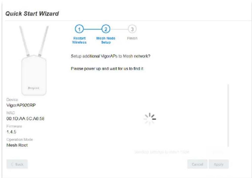 Draytek VigorAP 920R - I-7-2 Settings for Mesh Root - 5