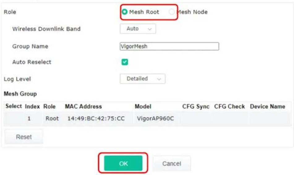 Draytek VigorAP 920R - How to set up a mesh group? - 1