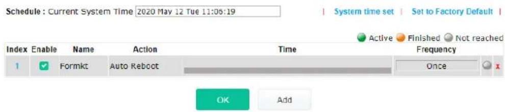 Draytek VigorAP 920R - Add Schedule - 3
