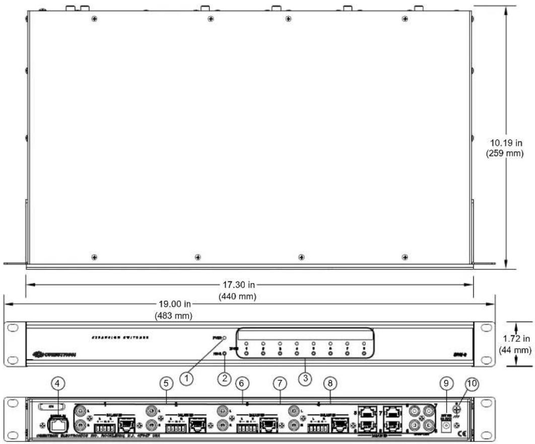 Crestron SWE-8 - Physical Description - 3