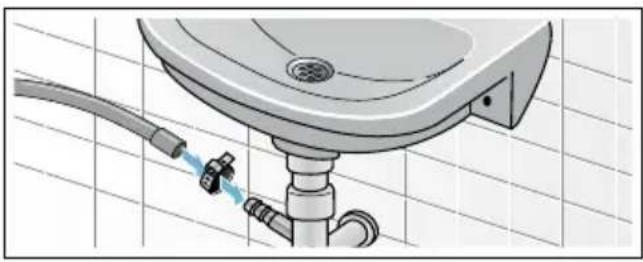 SIEMENS WM12T498ES - ■ Evacuación del agua en un sifón - 1