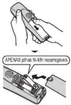 APENAS pilhas Ni-MH recarregáveis