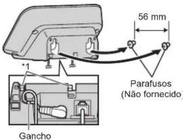 56 mm Parafusos (Não fornecido) Gancho