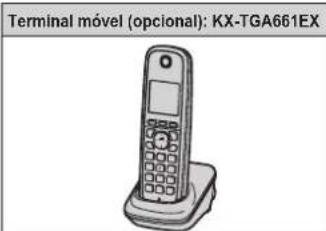 Terminal móvel (optional): KX-TGA661EX