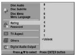 SONY RCD-W7V - Selecting Parental Control Rating Levels - 1