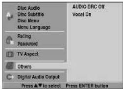 SONY RCD-W7V - Press ↑/↓ to select "Others". - 1