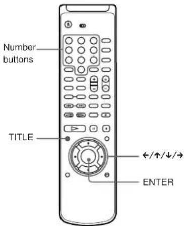 SONY RCD-W7V - Using the title menu - 1