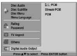 SONY RCD-W7V - Press ↑/↓ to select "Digital Audio Output". - 1