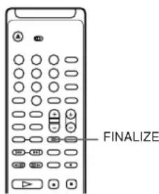 SONY RCD-W7V - Finalizing a CD-R or CD-RW disc - 2