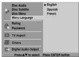 SONY RCD-W7V - Press ↑/↓ to select "Menu Language". - 1