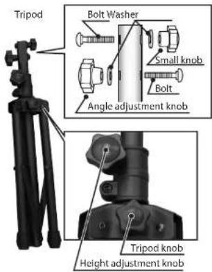 Tripod Bolt Washer Small knob Bolt Angle adjustment knob Tripod knob Height adjustment knob