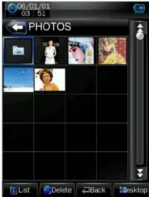 06/01/01 03 : 51 PHOTOS List Delete Back desktop