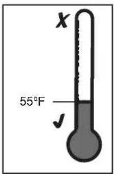 x 55°F