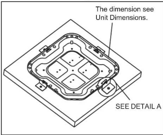 The dimension see Unit Dimensions. SEE DETAIL A