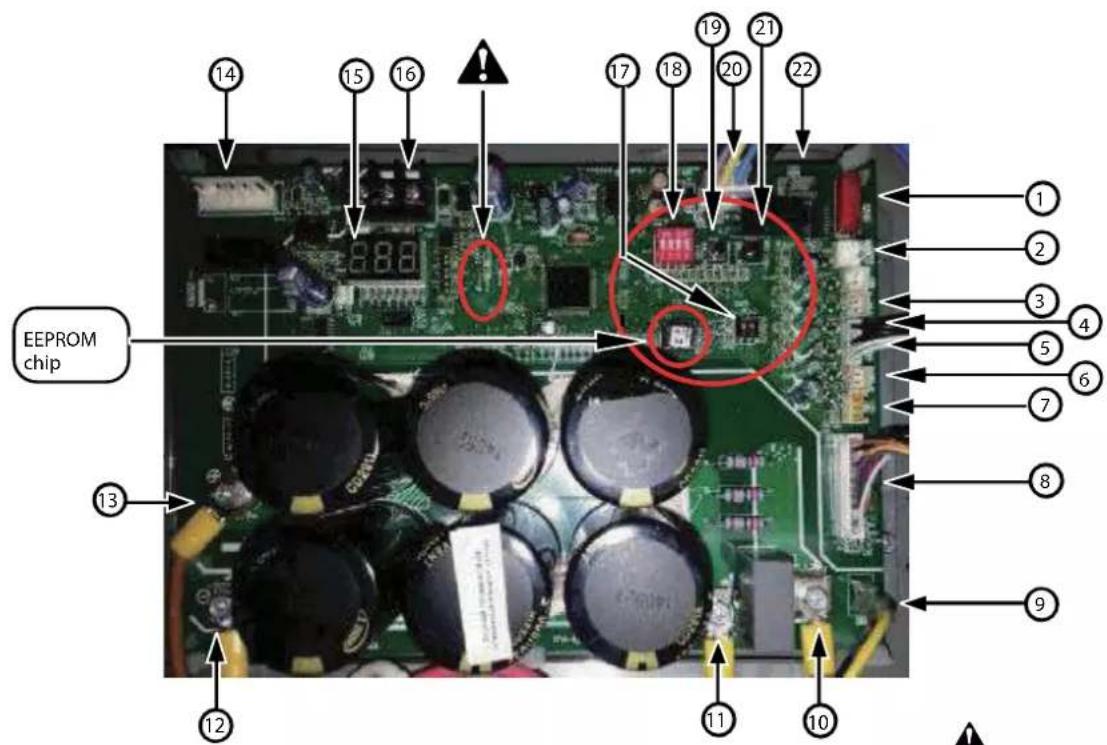 14 15 16 17 18 19 20 21 22 EEPROM chip 13 12 11 10 ① ② ③ ④ ⑤ ⑥ ⑦ ⑧ ⑨