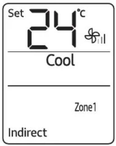 Set 24°C Cool Zone1 Indirect