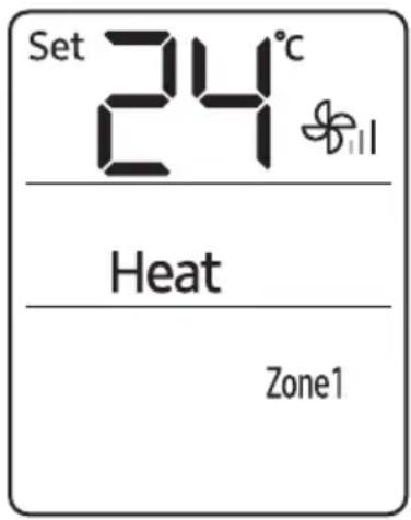 Set 24°C Heat Zone1