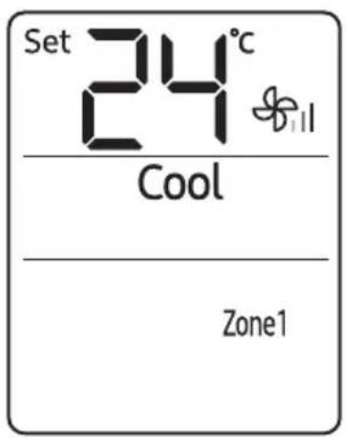 Set 24°C Cool Zone1