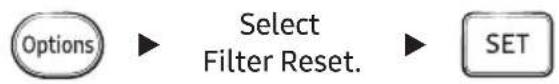 SAMSUNG AR-EH04T - Clearing the filter-cleaning reminder - 1