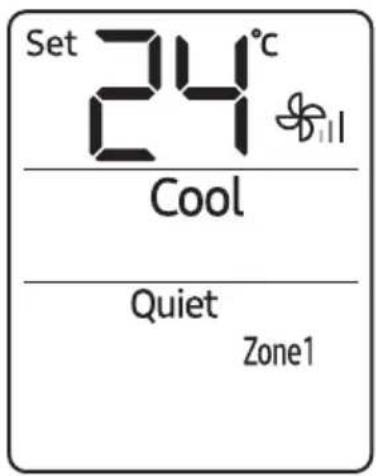 Set 24°C Cool Quiet Zone1