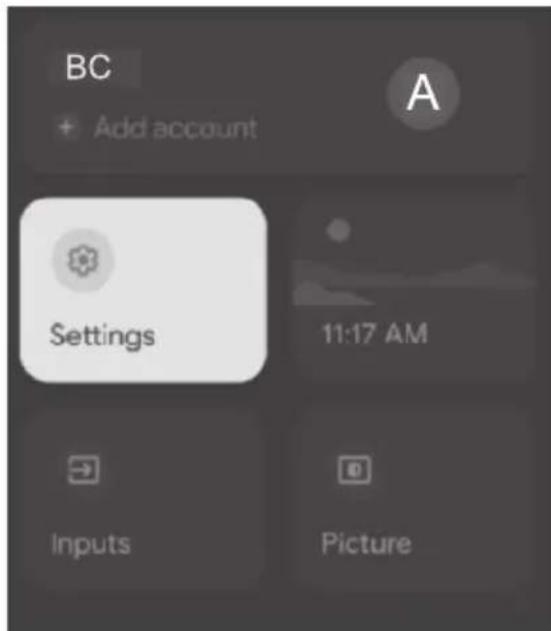 BC + Add account Settings 11:17 AM Inputs Picture
