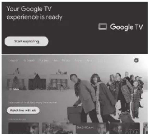 Your Google TV experience is ready Google TV Start exploring complit My Search My Way Use Privacy Play Apps Help to info I am one of that day every two hours Watch free with info DASHCAP LATE