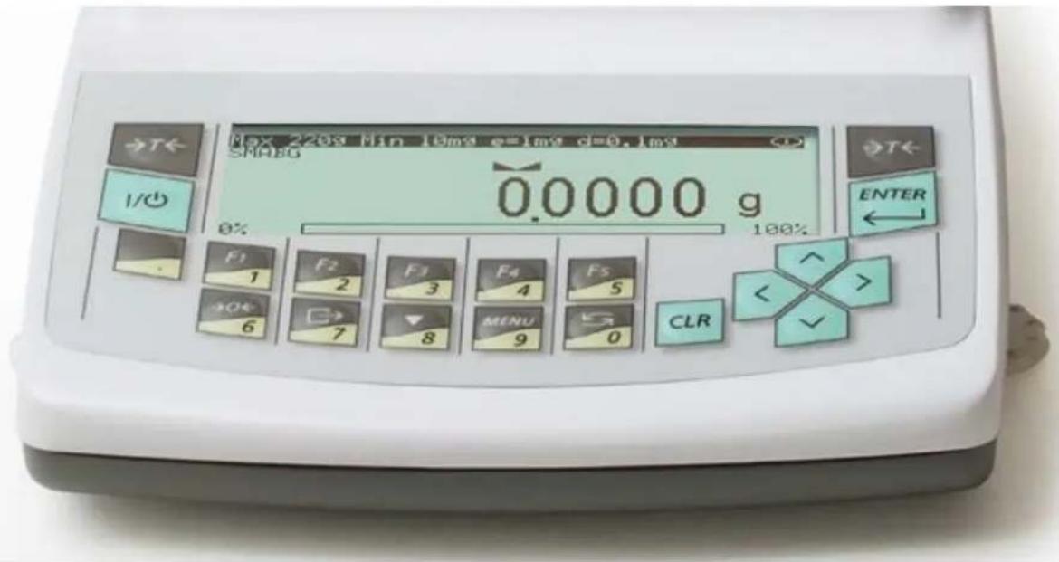 Max 2203 Min 10ms e=1ms d=0.1ms SNABG 0.0000 g 0% 100% F1 1 F2 2 F3 3 F4 4 F5 5 +Q4 6 7 8 MENU 9 5 0 CLR ENTER < > ✓