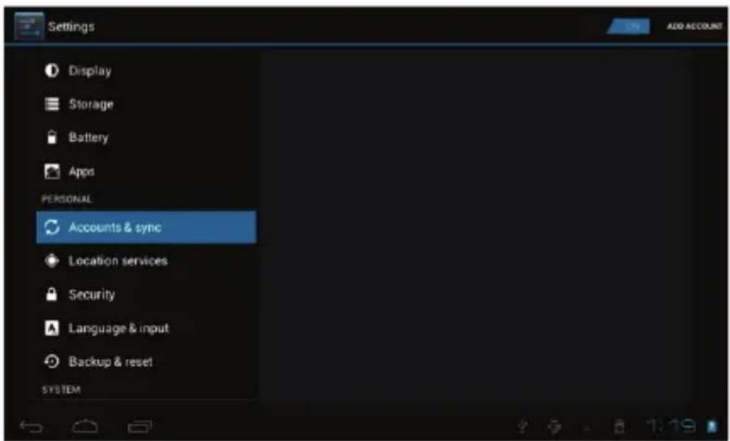 Hamlet Zelig Pad 970H - - Accounts & sync - 1