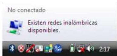 No conectado Existen redes inalámbricas disponibles.